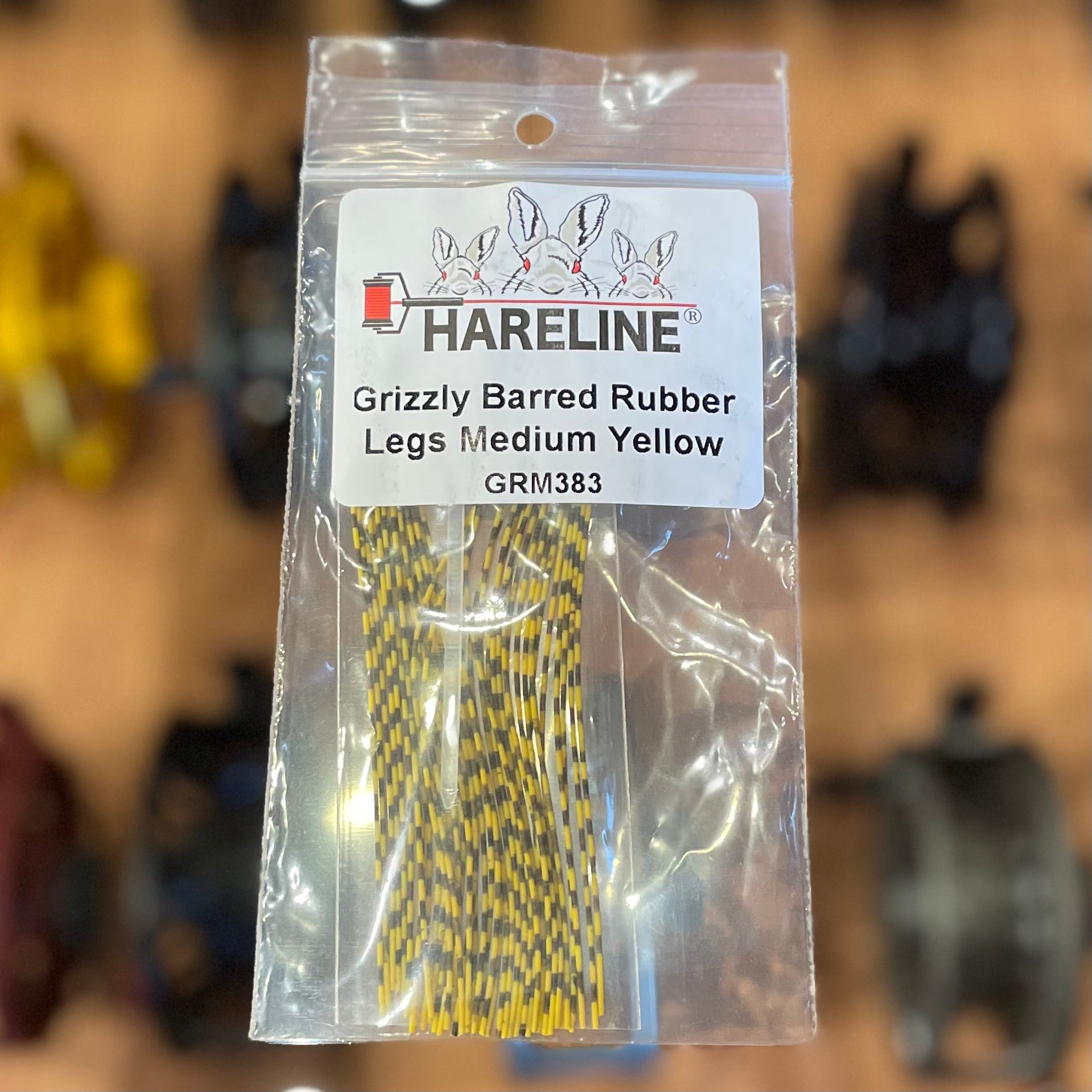 Hareline Grizzly Barred Rubber Legs - Medium