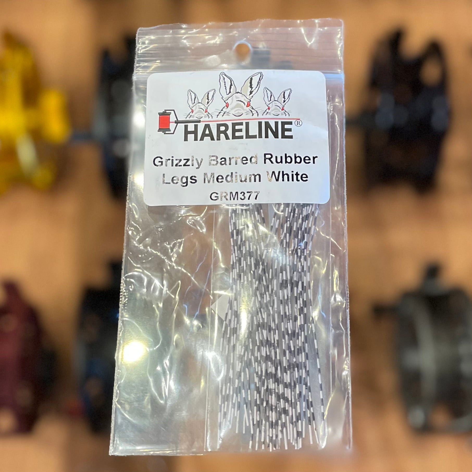 Hareline Grizzly Barred Rubber Legs - Medium