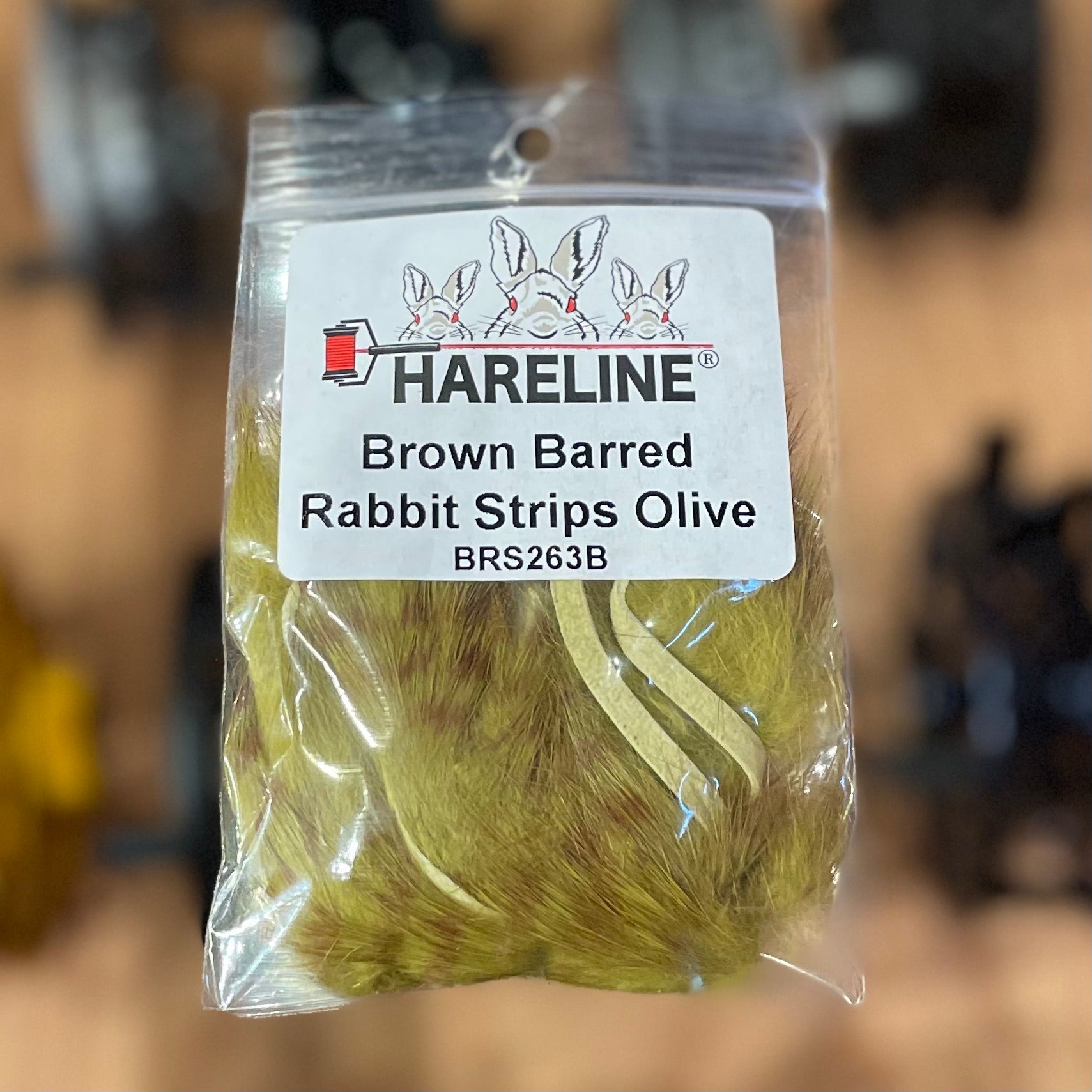 Hareline Brown Barred Rabbit Strips