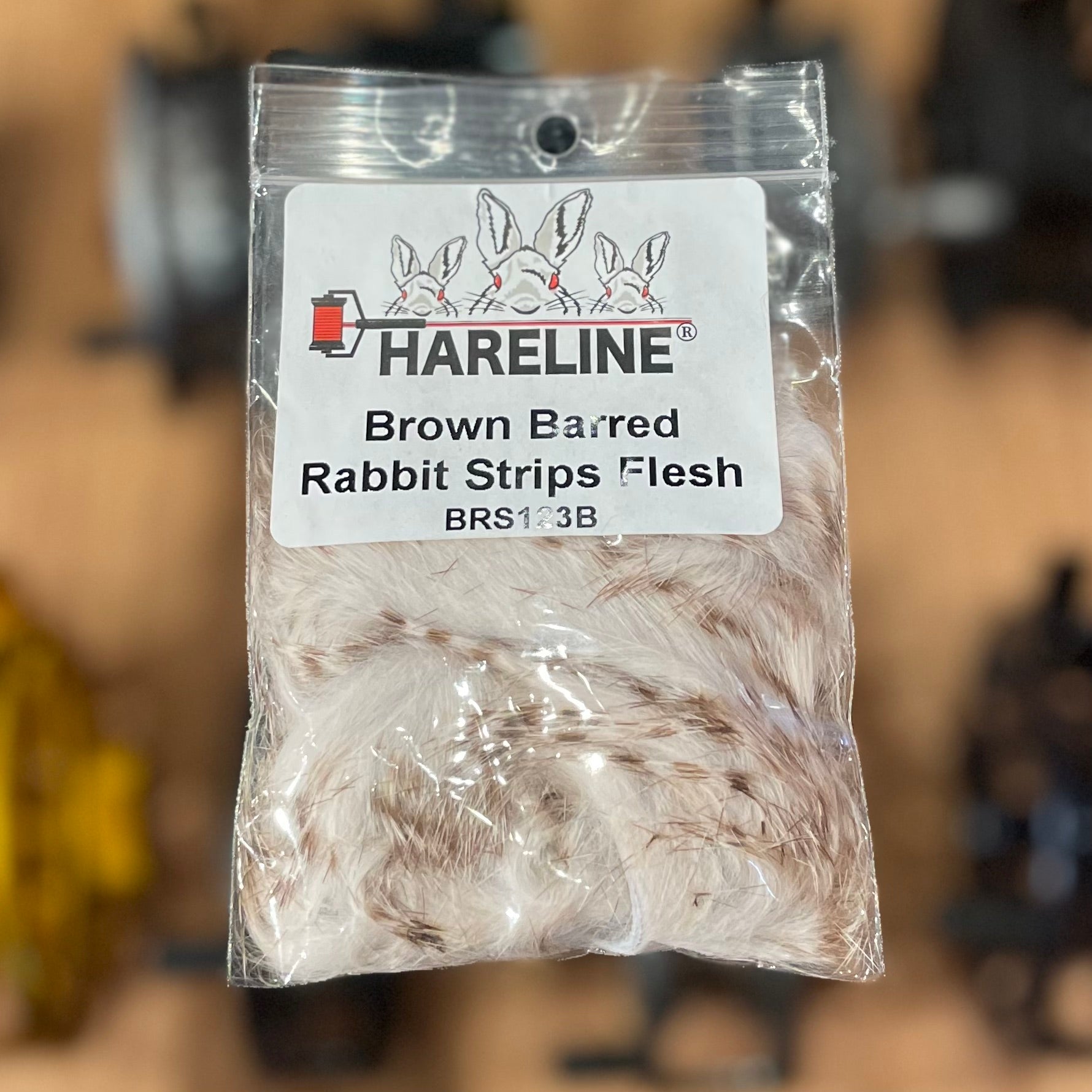 Hareline Brown Barred Rabbit Strips