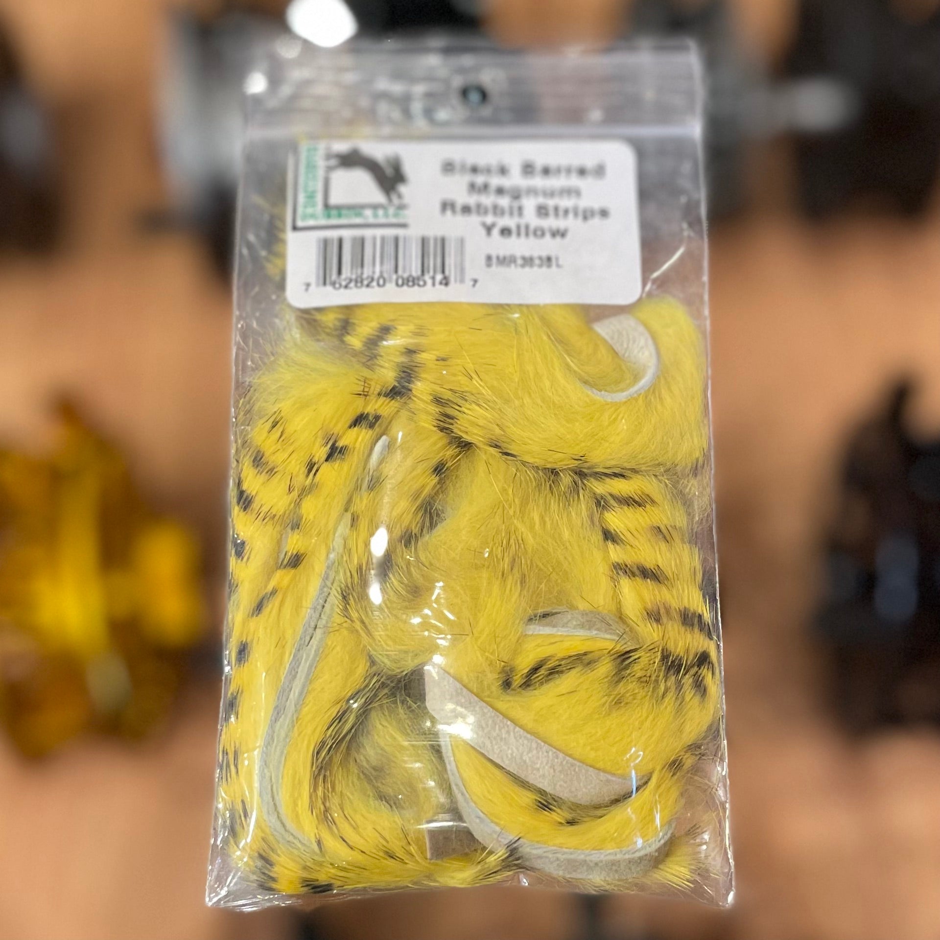 Hareline Black Barred Rabbit Magnum Rabbit Strips