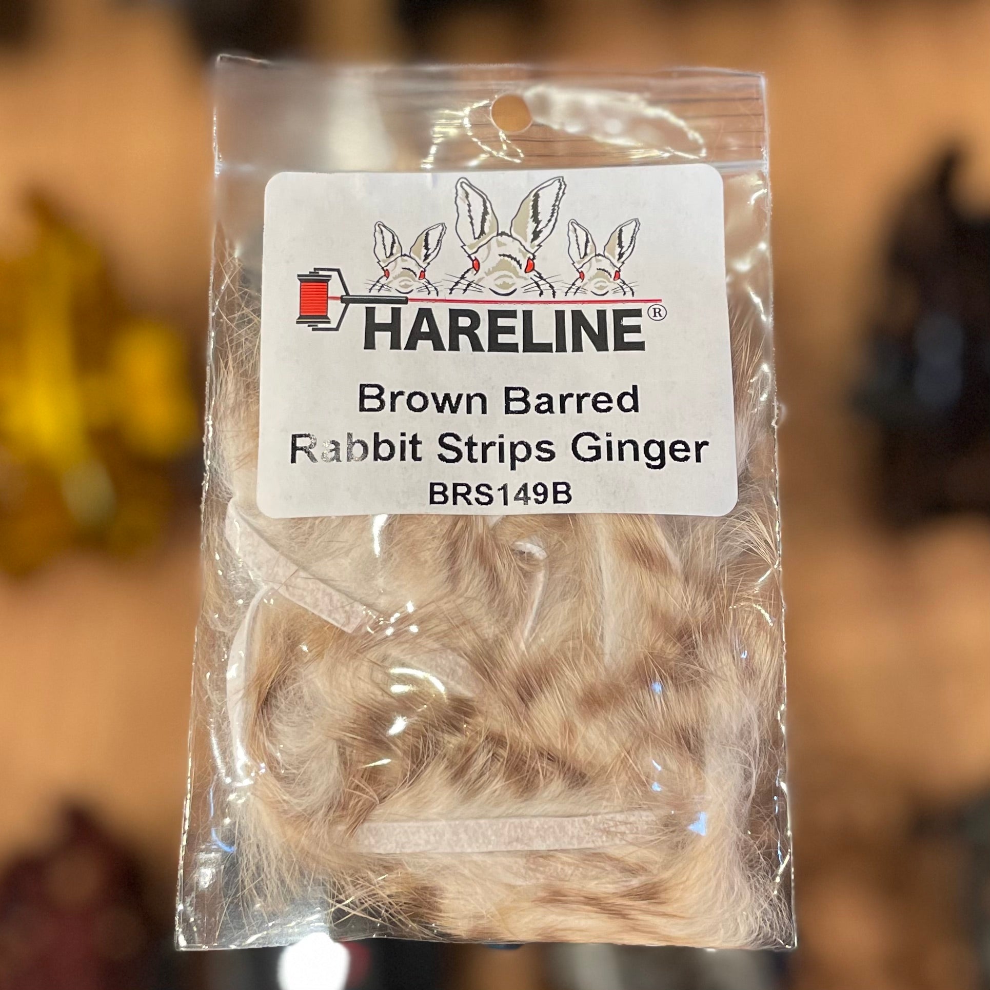 Hareline Brown Barred Rabbit Strips