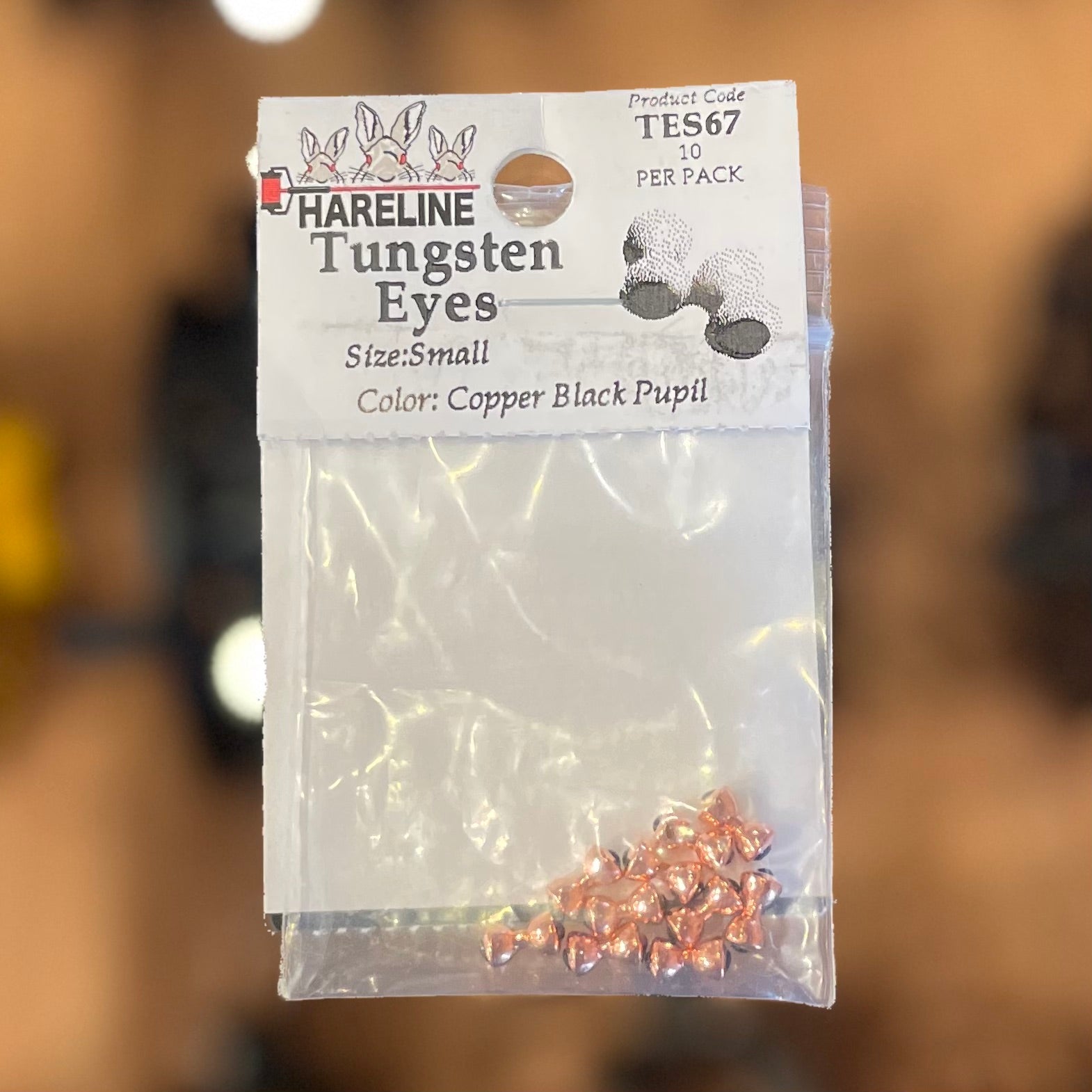 Hareline Tungsten Eyes with Pupil