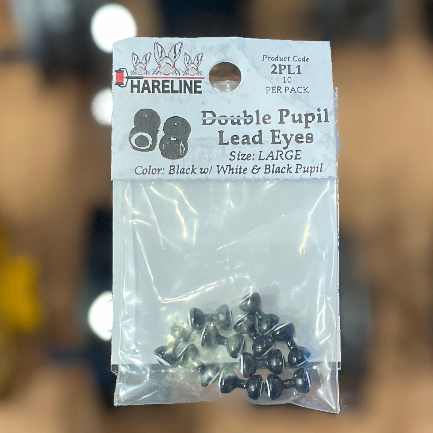 Hareline Double Pupil Lead Eyes- Large