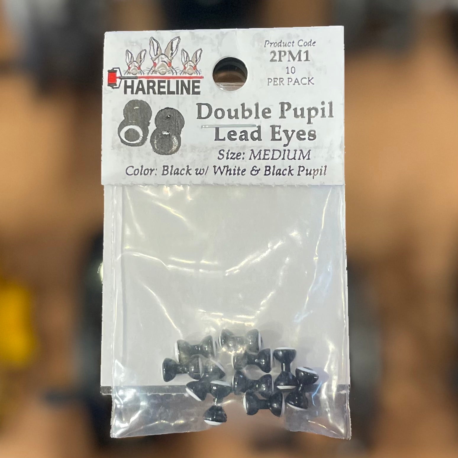 Hareline Double Pupil Lead Eyes - Medium