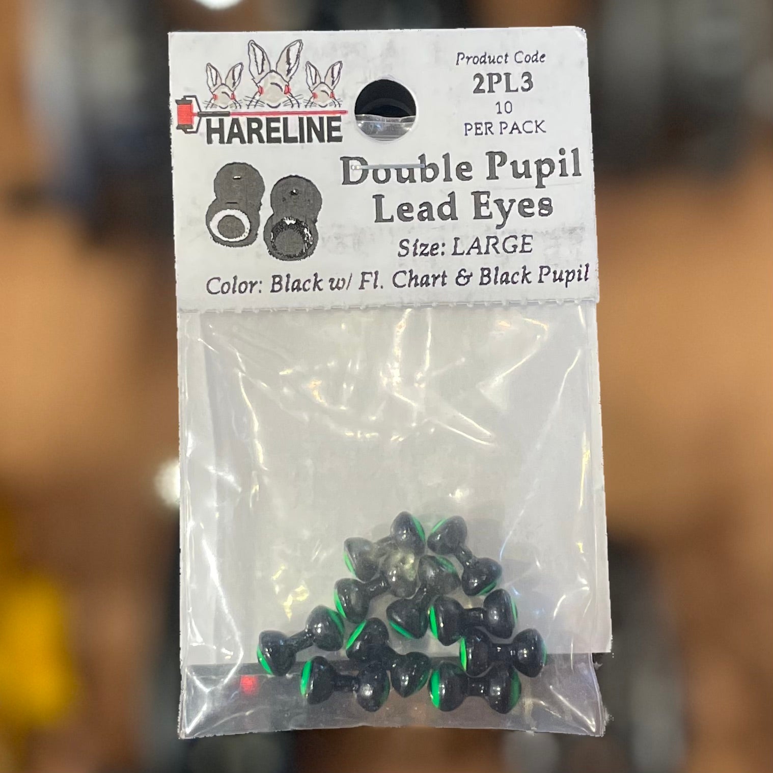 Hareline Double Pupil Lead Eyes- Large