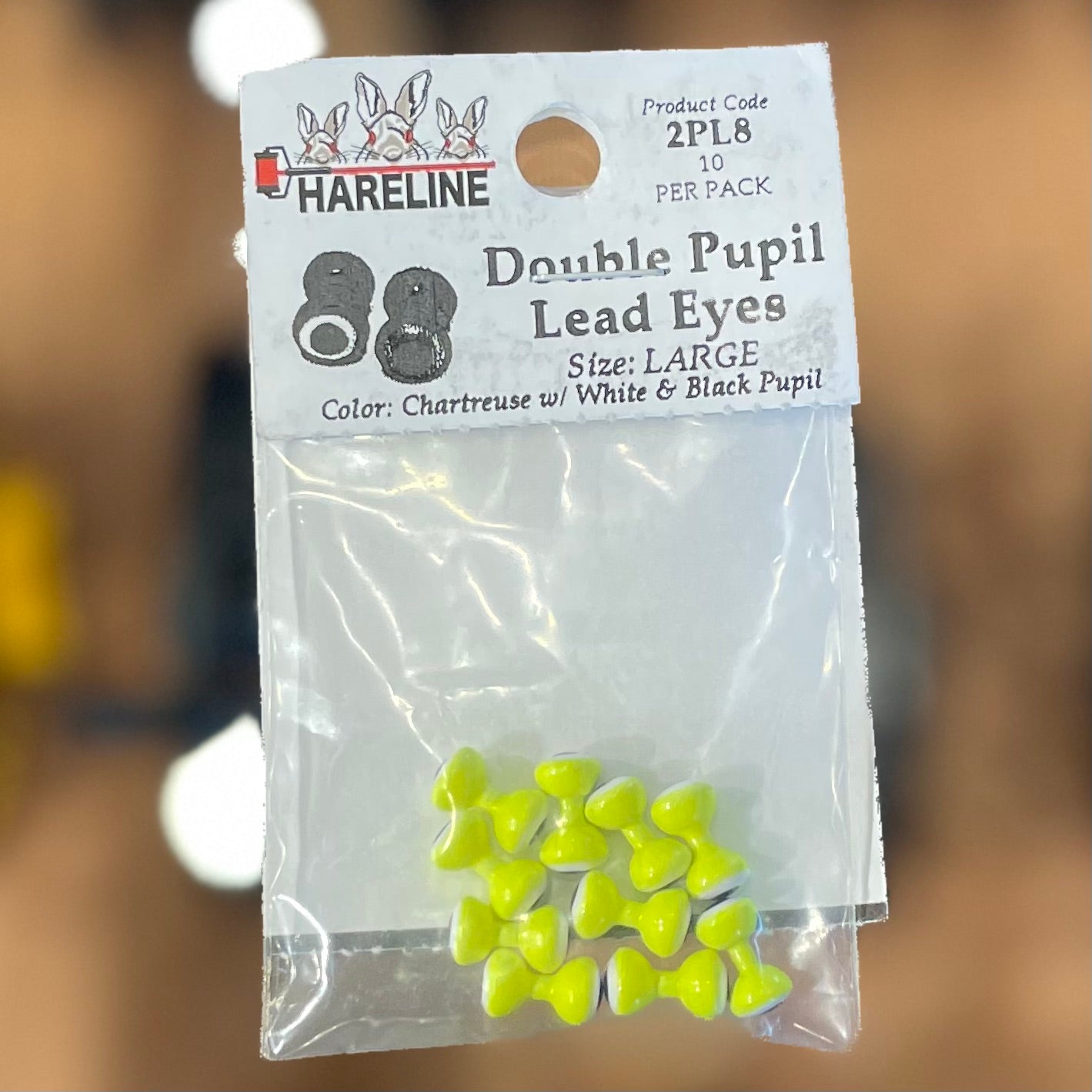 Hareline Double Pupil Lead Eyes- Large