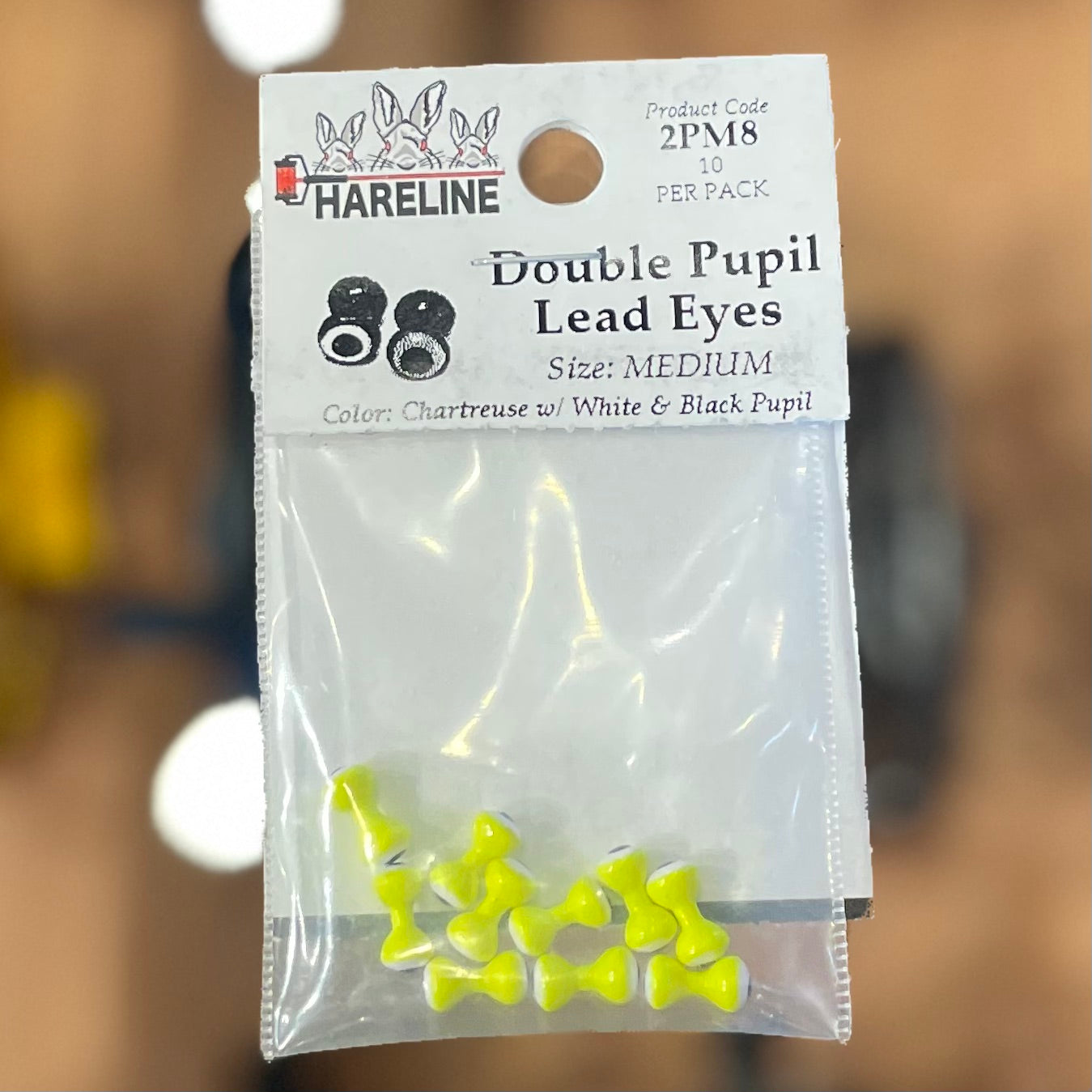 Hareline Double Pupil Lead Eyes - Medium