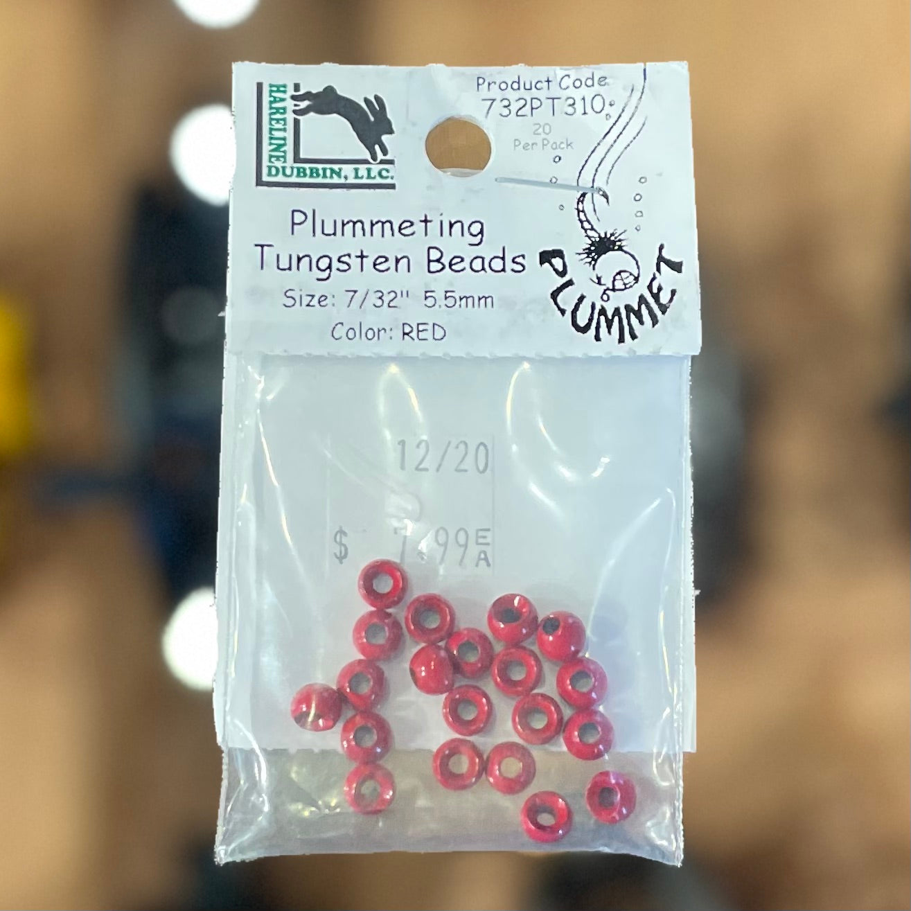 Hareline Plummeting Tungsten Beads 7\32" 5.5mm