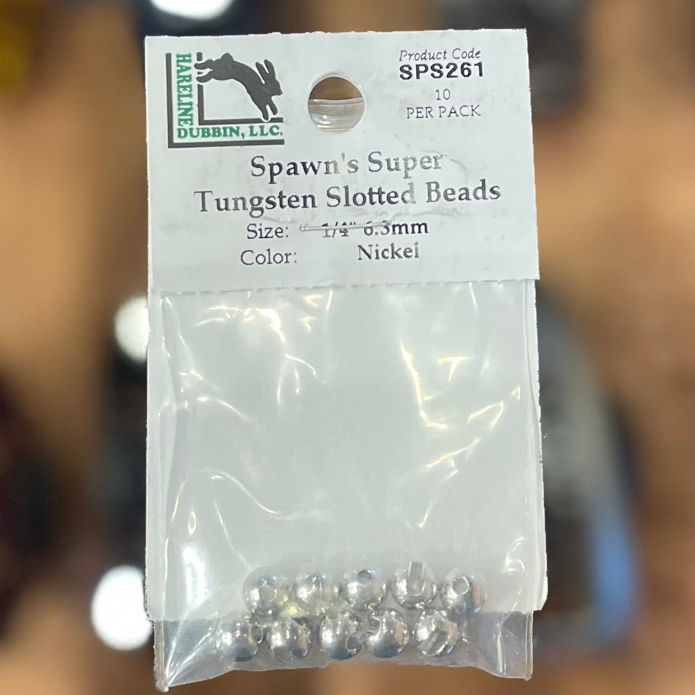 Hareline Spawn's Super Tungsten Slotted Beads - 1\4" 6.3mm