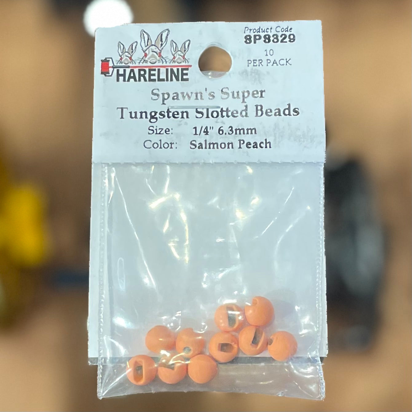 Hareline Spawn's Super Tungsten Slotted Beads - 1\4" 6.3mm