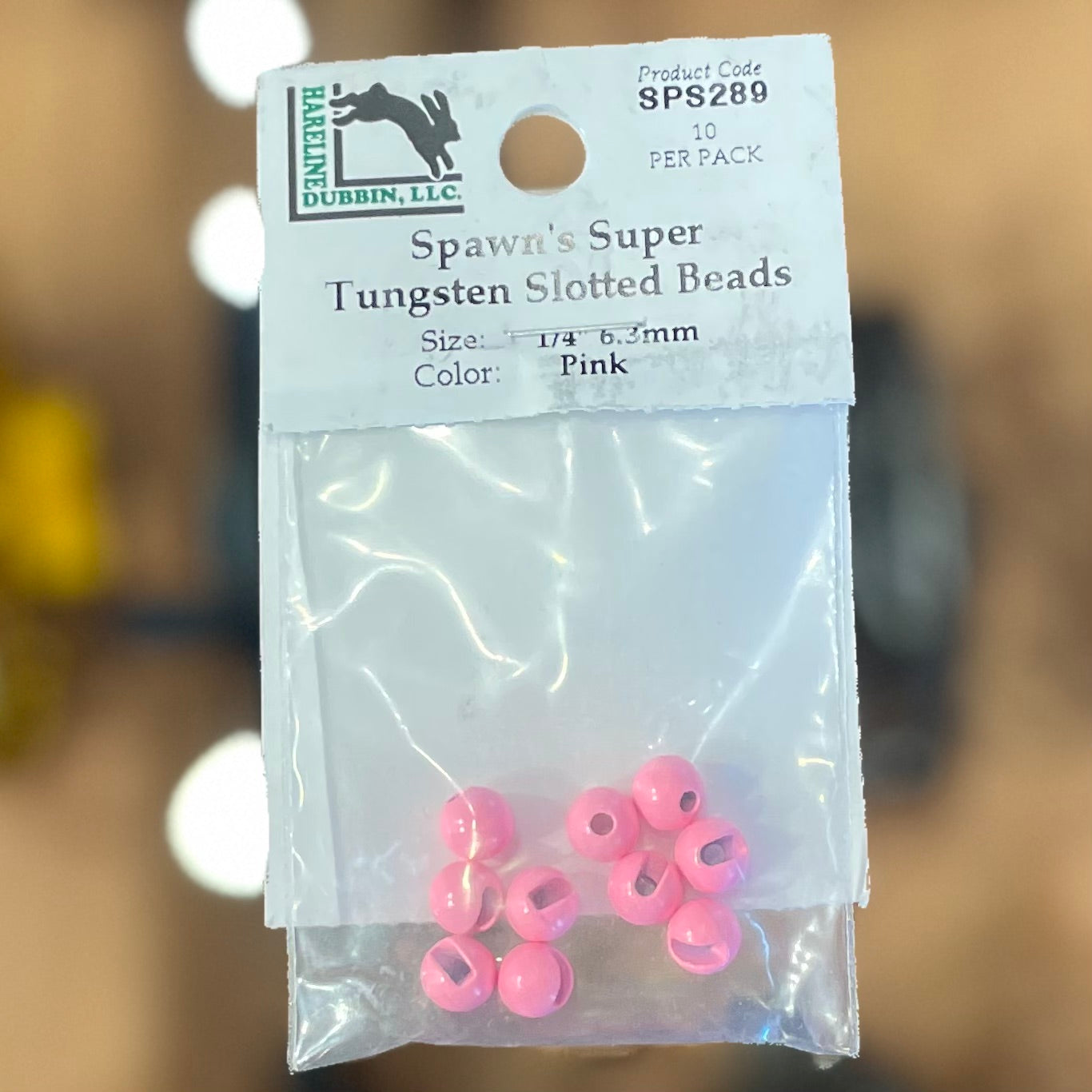 Hareline Spawn's Super Tungsten Slotted Beads - 1\4" 6.3mm