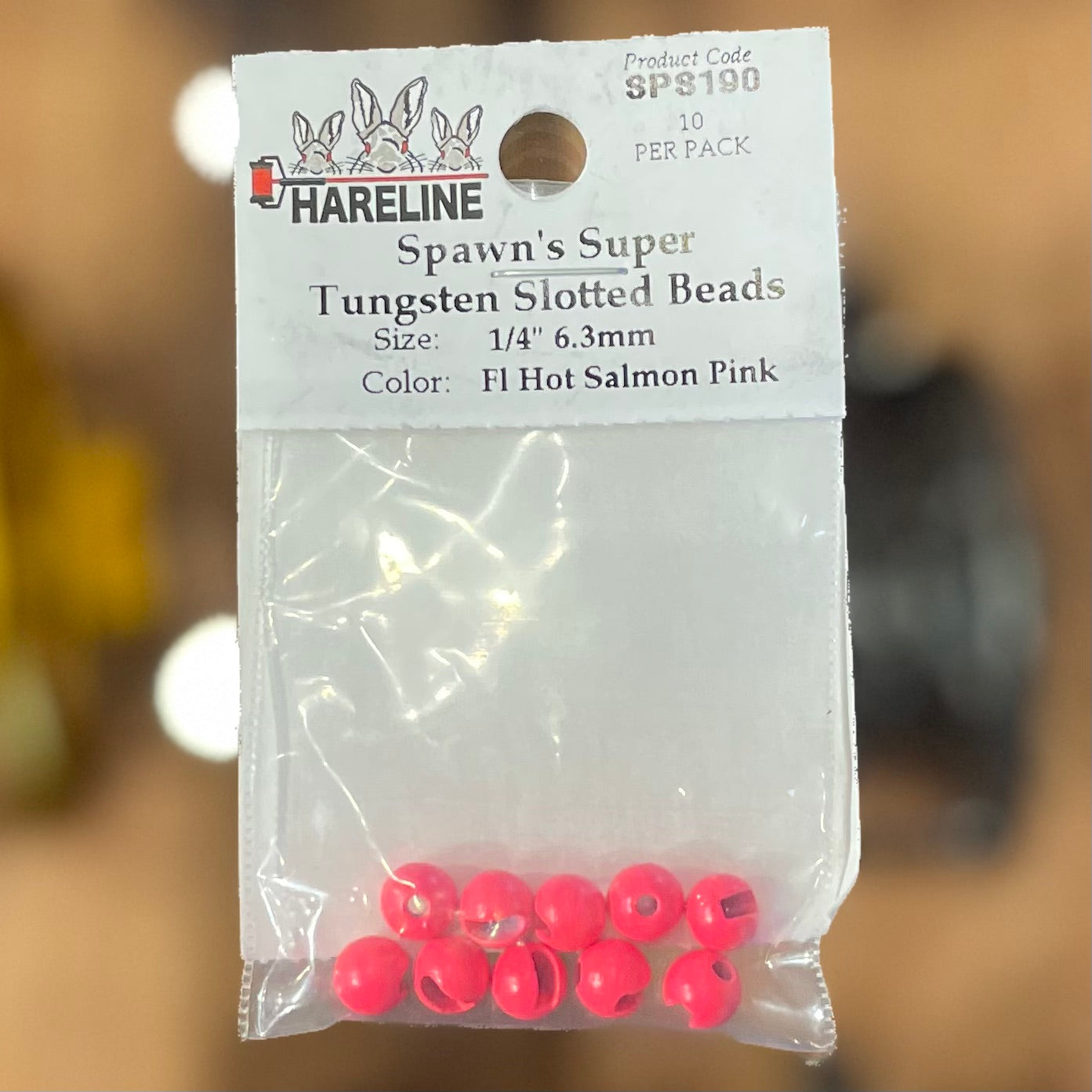 Hareline Spawn's Super Tungsten Slotted Beads - 1\4" 6.3mm