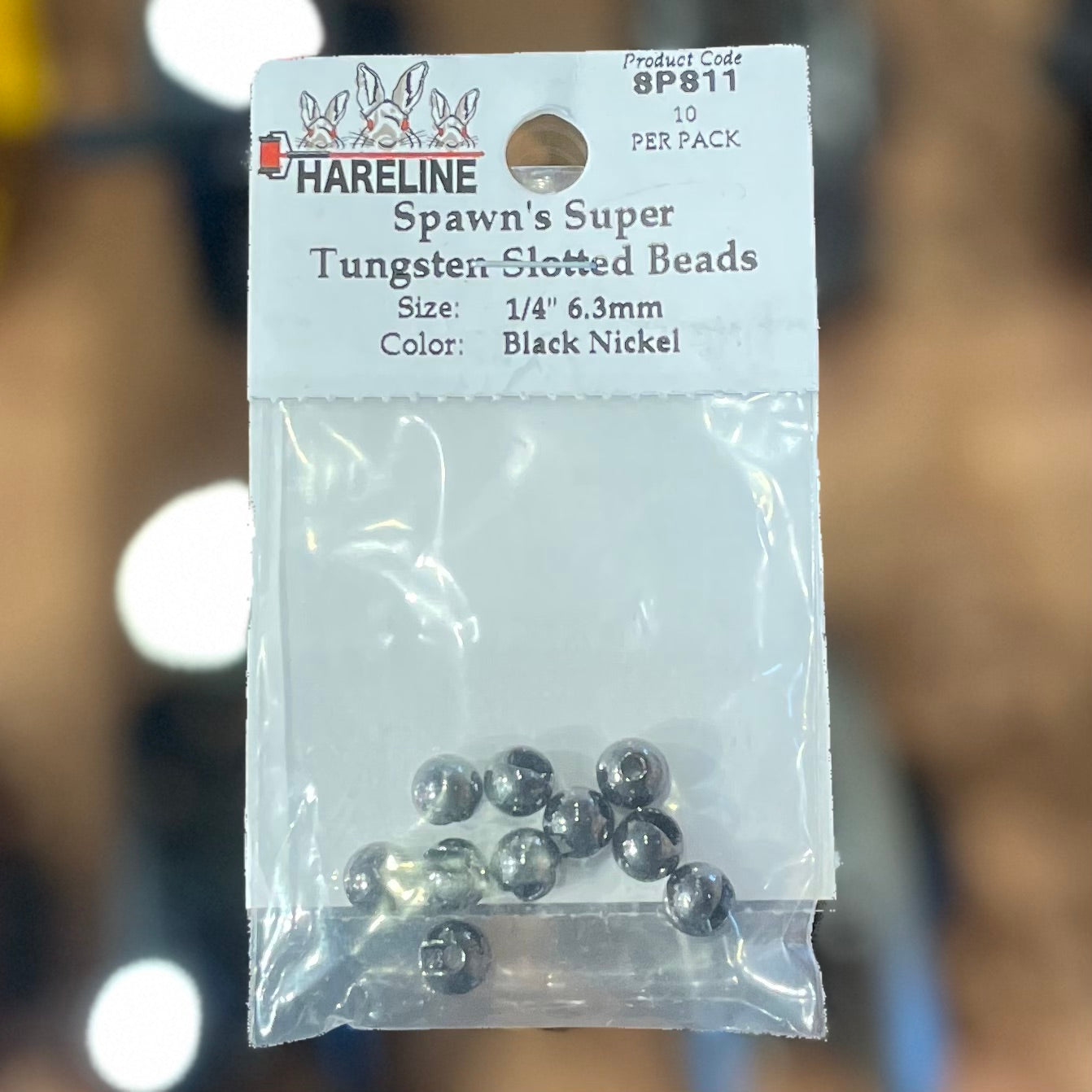 Hareline Spawn's Super Tungsten Slotted Beads - 1\4" 6.3mm