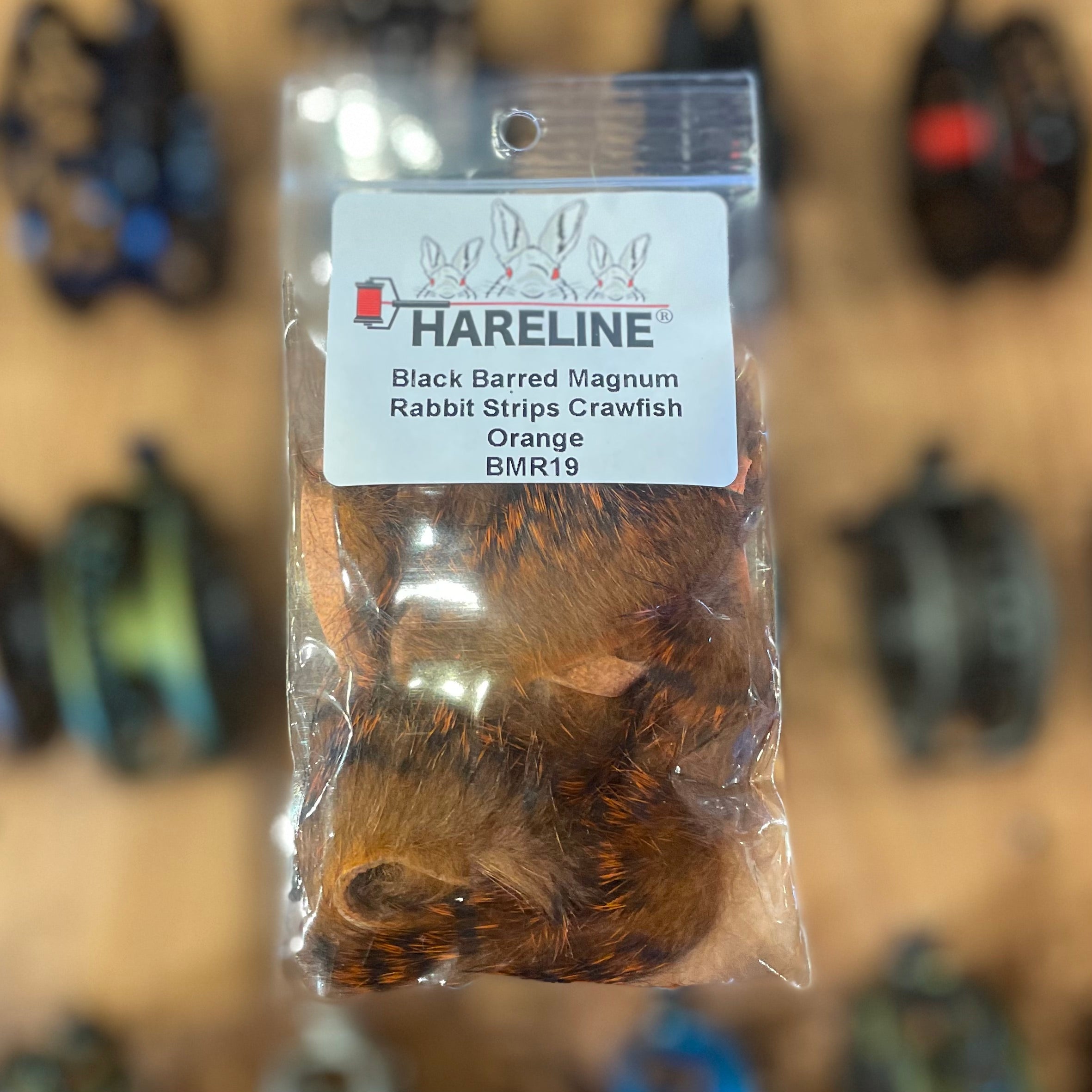 Hareline Black Barred Rabbit Magnum Rabbit Strips