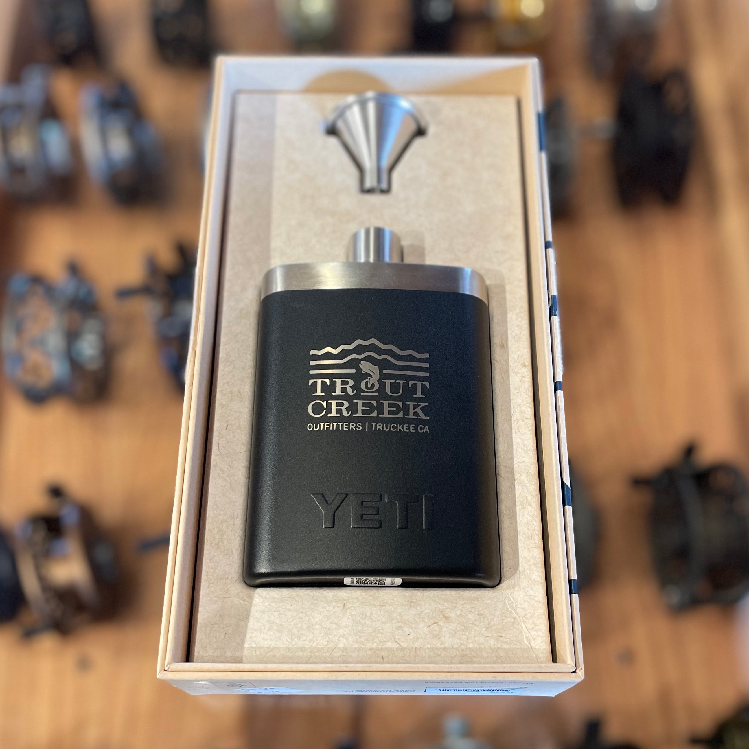 TCO Logo YETI 7 oz Flask and Funnel