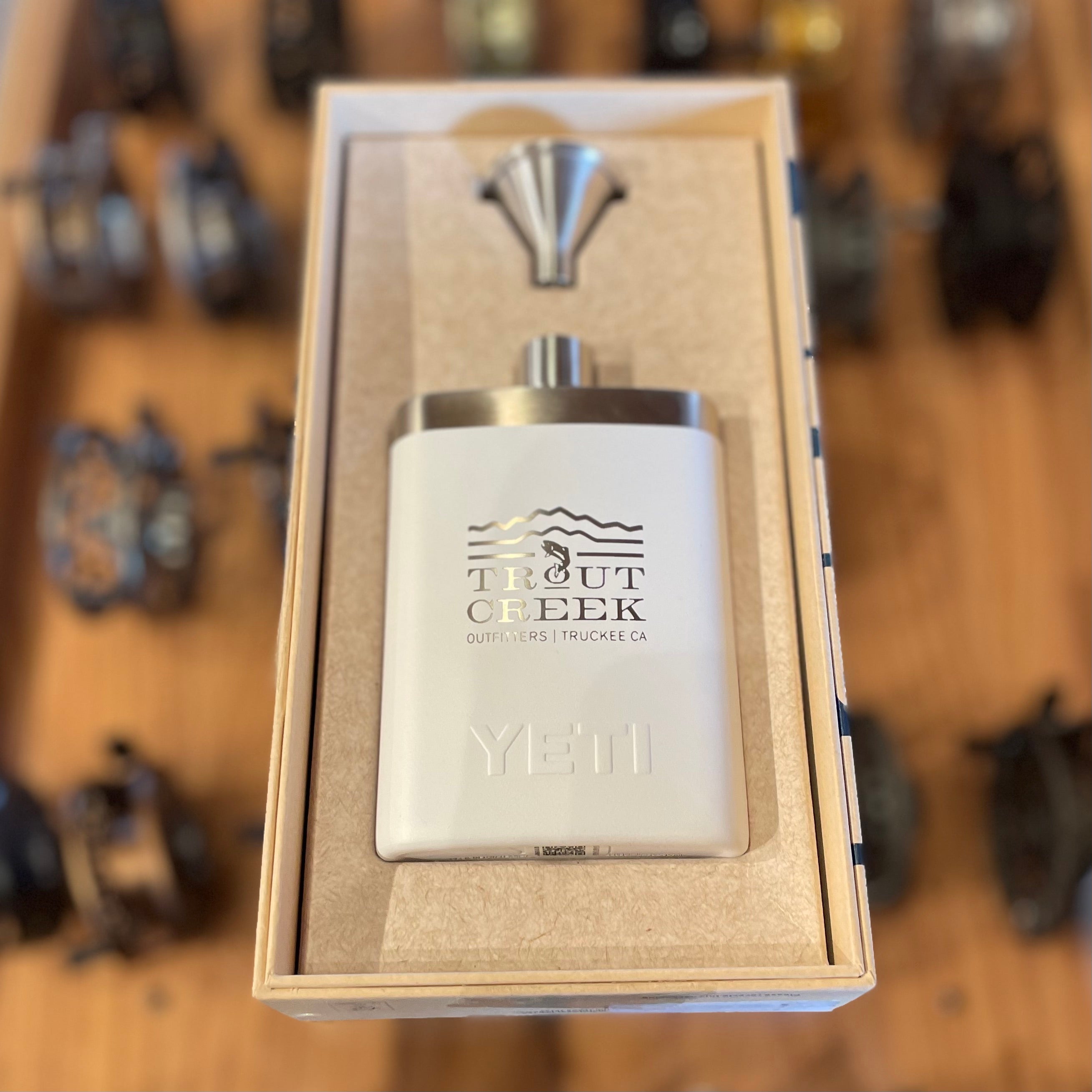 TCO Logo YETI 7 oz Flask and Funnel