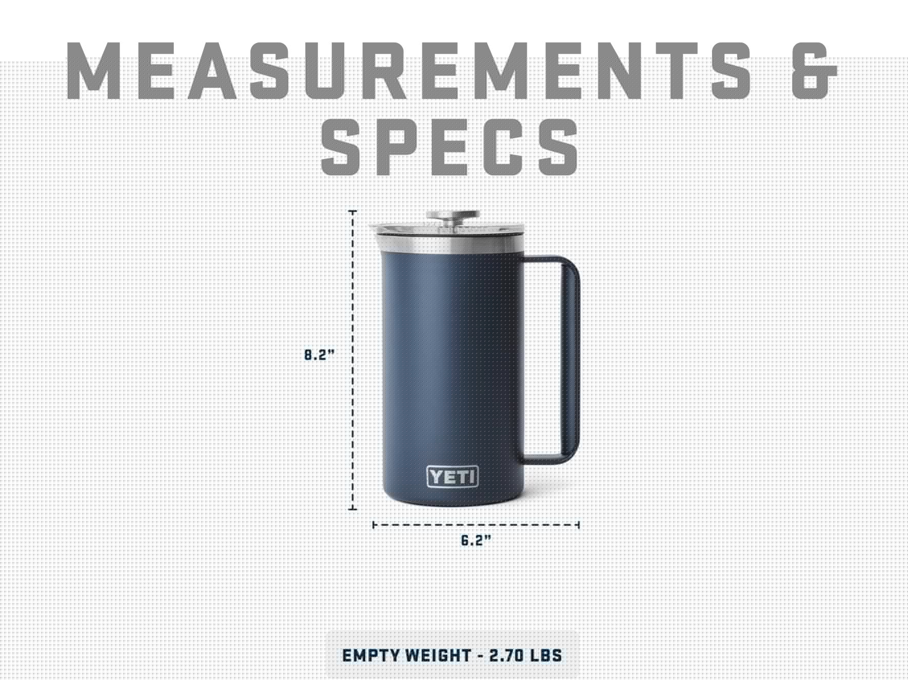 Yeti French Press W/ TCO Logo- 34 Oz.