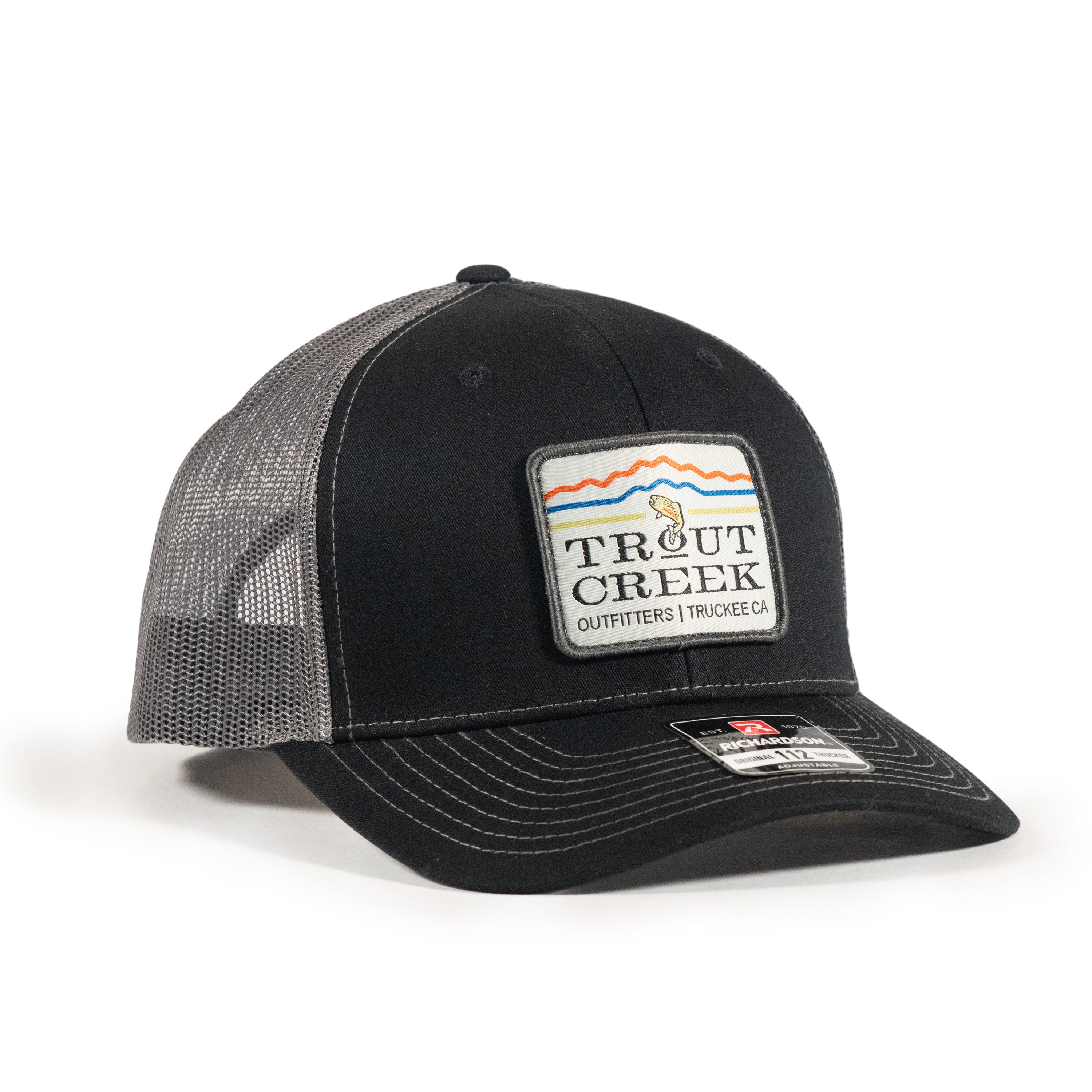 TCO Logo Trucker Hat W/ Embroidered Patch - Black/Gray